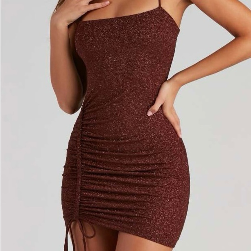 Brown homecoming dress